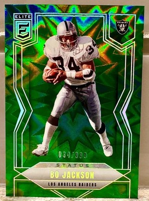JERSEY # MATCH! 2025 Donruss Elite Bo Jackson Green Explosion 34/999! RAIDERS!