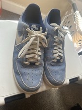 Nike Air Force 1 Blue White Suede Mens Low To...