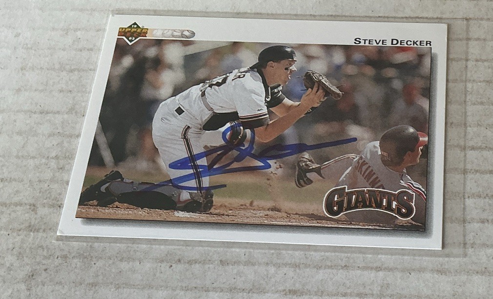 1992 Upper Deck - Steve Decker #173 - Hand Signed Auto