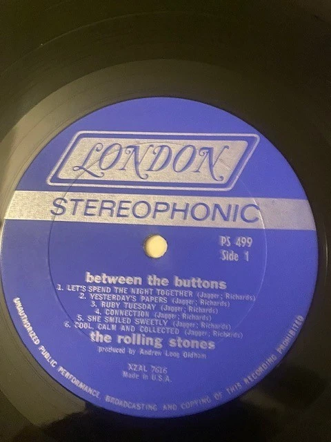 the rolling stones BETWEEN THE BUTTONS LP 1st US Press 1967 blue/silver label EX - Image 4 of 4