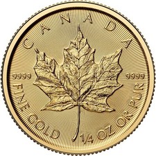 2026 Canada Gold Maple Leaf 1/4 oz $10 - BU 5727.52 per troy oz
