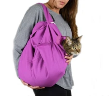 Cat-in-the-Bag Cozy Comfort Carrier - Large Lavender Pet Carrier and Cat Carr...