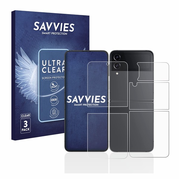 6X Schutzfolie Samsung Galaxy Z Flip 4 (Display+RüCkseite) Display Schutz Folie-image