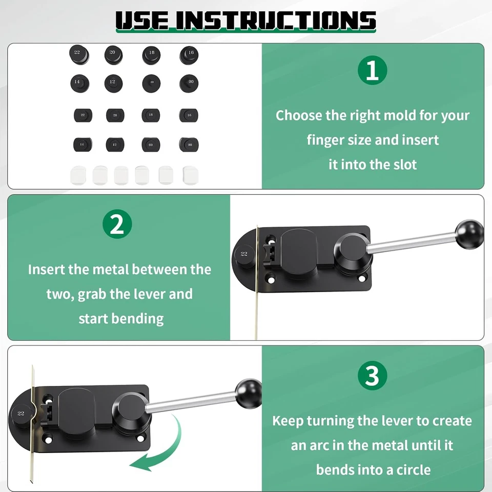 Инструмент для изгиба колец-ложек высокопрочный — изгиб ювелирных изделий RS, черный - Изображение 4 из 4
