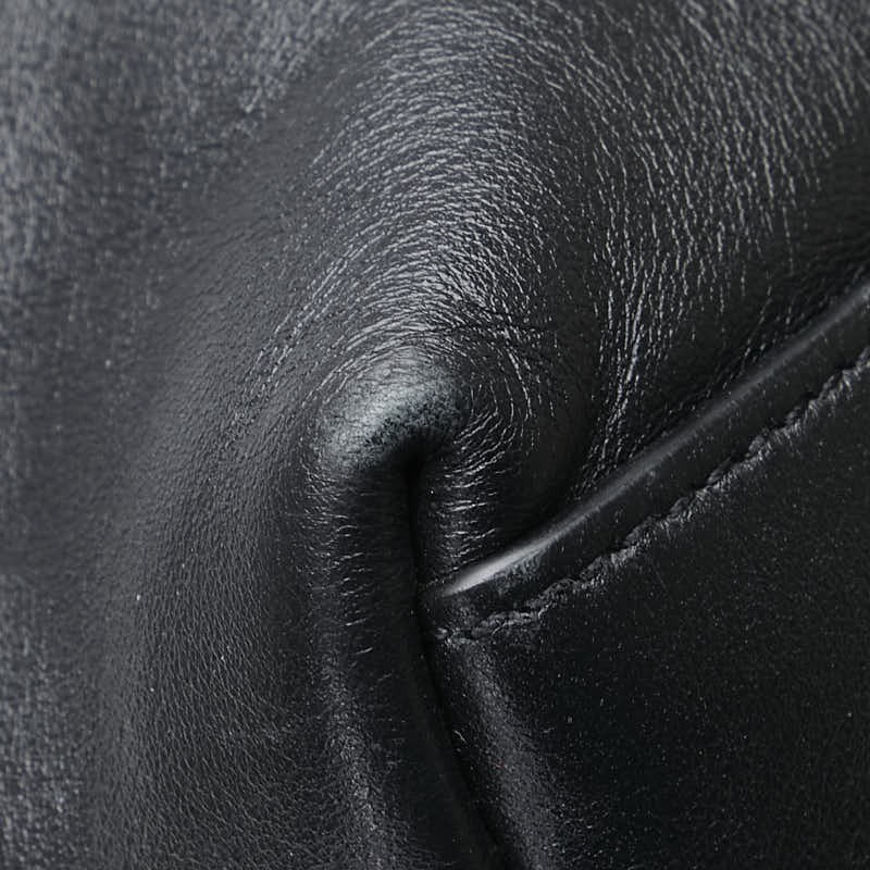 Saint Laurent Tote Bag Black Leather Women's Used Authentic thumbnail 8