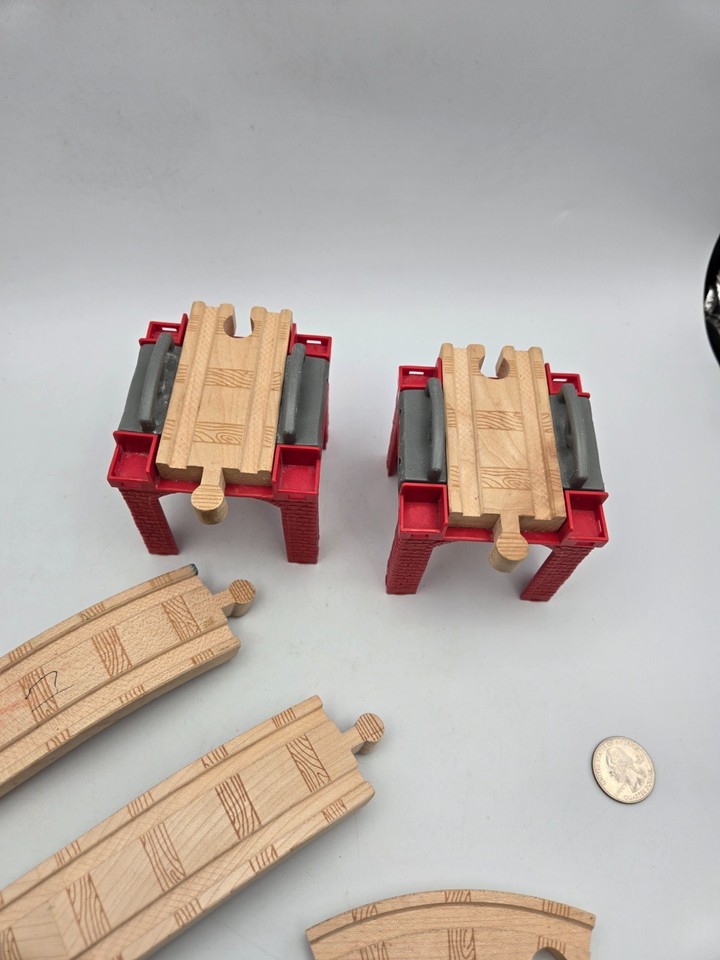 Model Train Track Risers Thomas & Friends Wooden Railway Train Elevated Risers Bridge Ascending ...