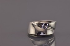 Sterling Silver Wedged Wrap Around Solid BOLD Statement Band Ring 15g 925 Sz: 6