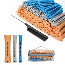 108 Pieces Hair Perm Rods Set, 3 Sizes Cold Wave Rods Hair Rollers Heatless P...