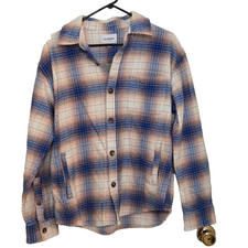 Goodfellow  Co Mens Plaid Heavy Flannel Medium Shirt Jacket Shacket NEW