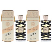 Oud Mood by Lattafa for Unisex - 3.4 oz EDP Spray - Pack of 2