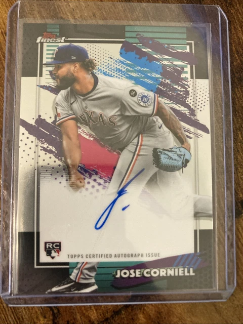 Topps Finest Baseball 2026 Jose Corniell Rookie Auto Rangers On Card RC