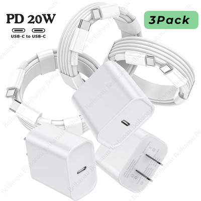 3X New Fast Charger USB C-Type C Cable For iPhone 15 Pro 16e 16 Plus Samsung Lot