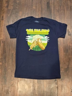 Chris Stapleton Shirt Mens Medium Navy Blue All American Road Show 2023 Tour Tee