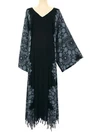 Summer Fringe Kaftan Dress Plus Size Rayon Dress - Fits 4X 5X