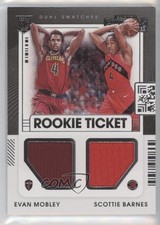 2021-22 Contenders Rookie Ticket Dual Swatches Evan Mobley Scottie Barnes 19rf