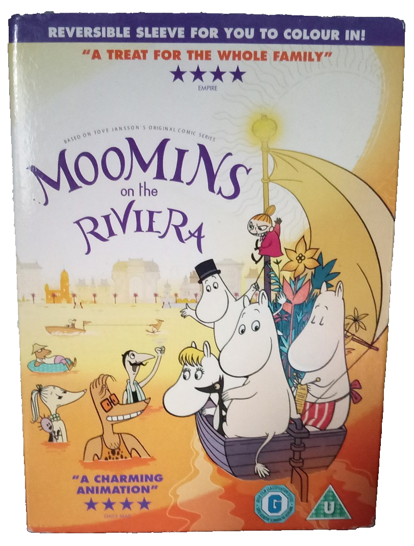 Moomins on the Riviera (DVD 2015) slipcase - Rated U