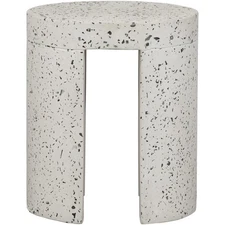 Moe's Home Collection JK-1003-29 Lyon 18 inch White Outdoor Stool