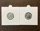 Two (2) 1964 Roosevelt Dimes, 90% Silver, Free Shipping.