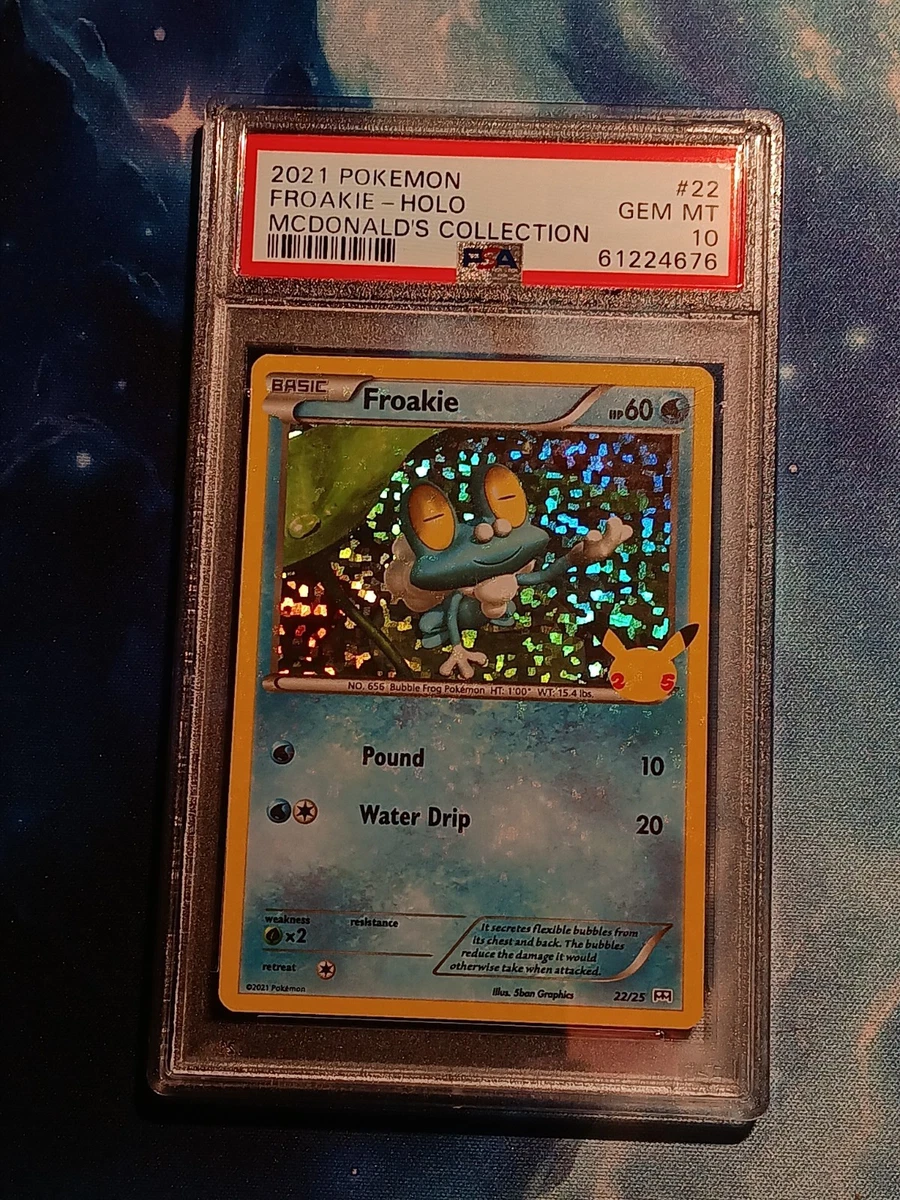 mcdonalds froakie pokemon card Froakie McDonalds Pokemon Promo HOLO Card 22/25 - 25th Anniversary