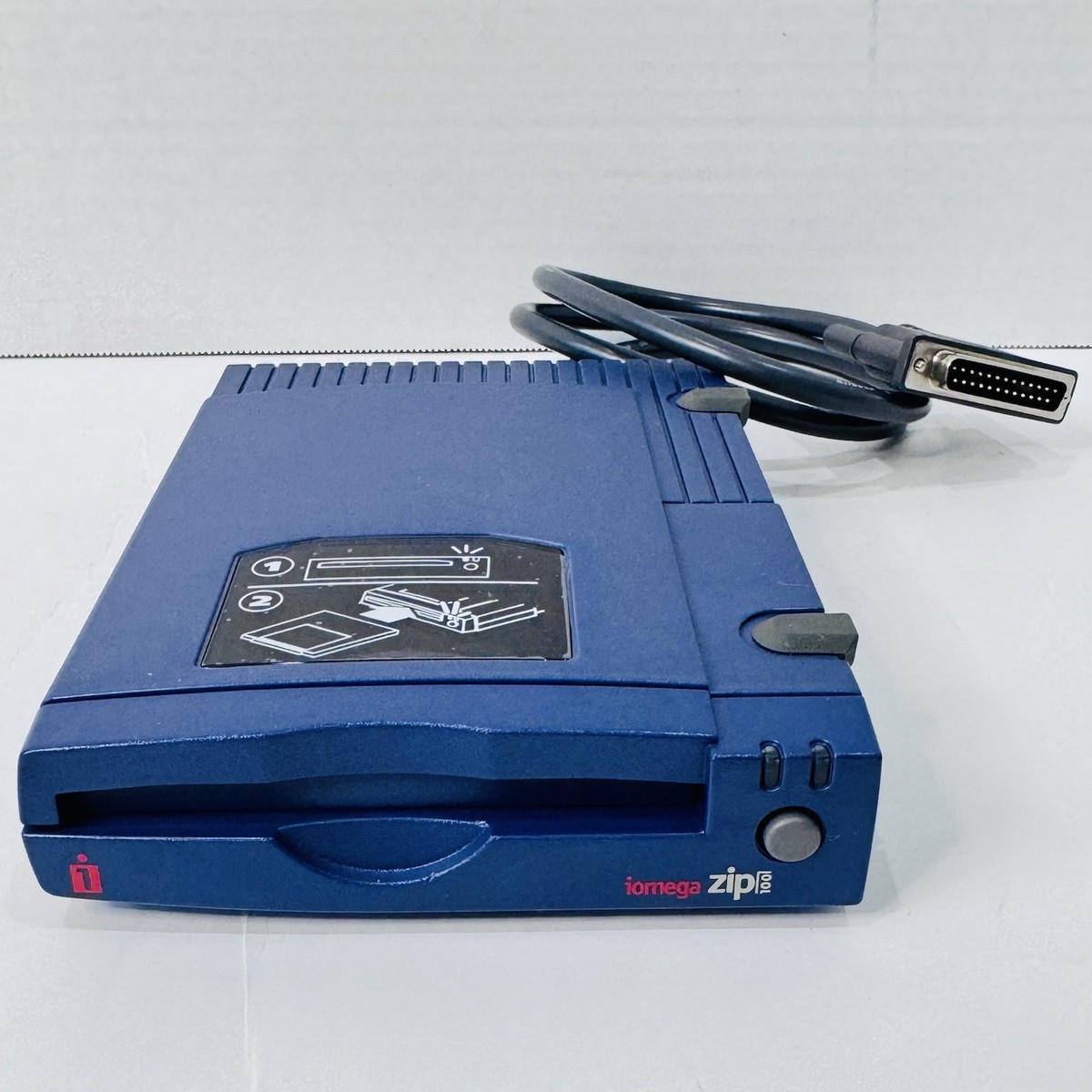 Vintage Iomega Zip 100 External 100MB PC Parallel Port Drive