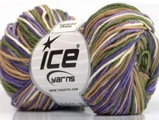 8-Skein Lot Lorena Print Yarn FREE SHIPPING light cotton lavender lilac camel