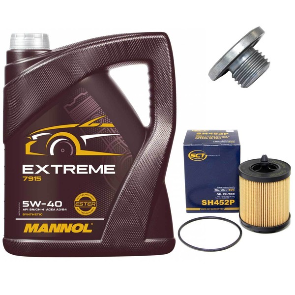 MotoröL Set 5W-40 5 Liter + ÖLfilter + Schraube FüR Opel Vectra B 2.2I 147 Ps-image