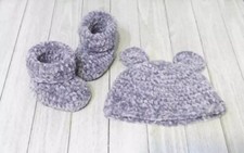 crochet-handmade-baby-hat-booties-photo-prop-bear-03-months-velvet-gray