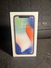 Apple iPhone X Silver 256 GB EMPTY BOX ONLY NO PHONE A1865