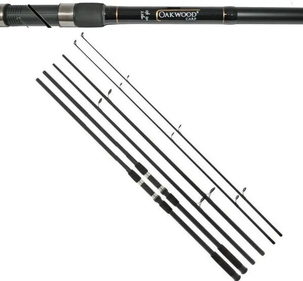 Brand New OAKWOOD 12ft 2.75lb 3PC Carp Fishing Rod With X 2