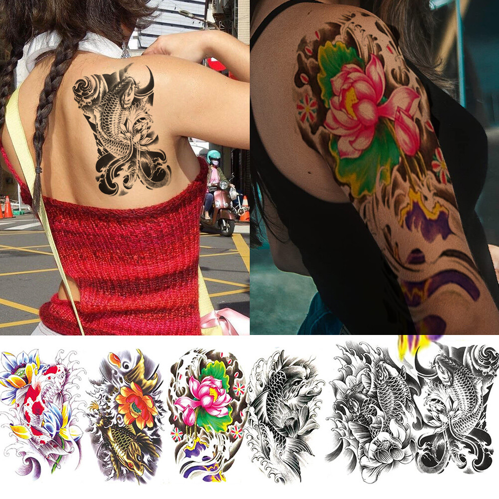 6pcs Temporary Tattoo Animal Tattoo Stickers Crafts Body Art Full Fake Tatoo AU eBay