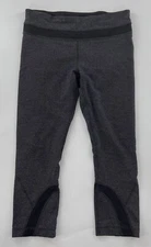 Lululemon Align Pants Womens 8 Gray Crop Leggings Zip Pocket Gym Yoga Ladies