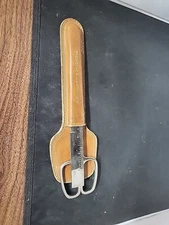 VINTAGE THREE PIECE SCISSOR AND LETTER OPENER LEATHER CASE DESK SET italy 