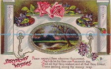 R445182 Birthday Wishes Peace around thee wherever thou rovest 1924