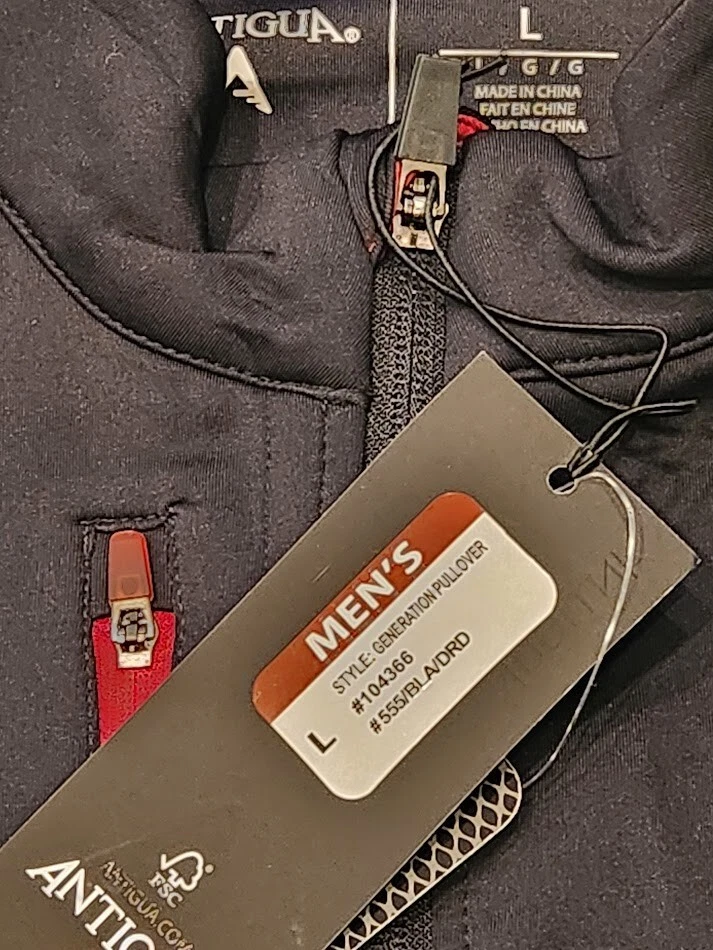 Antigua Carolina Hurricanes Generation Black 1/4 Zip Pullover Men's Large - Image 3 of 4