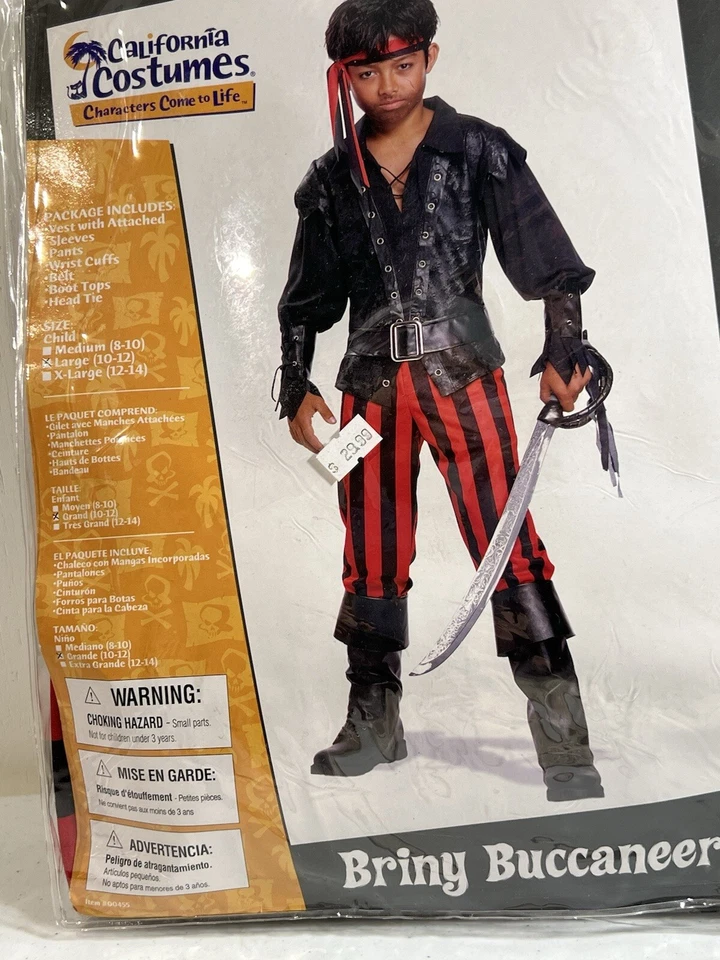 Disfraz Briny Buccaneer Pirata Niño Swashbuckler Niño Talla L 10/12 Foto 4 de 4