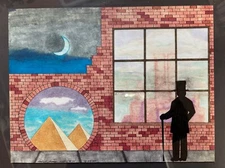 art work original framed - one of a kind.  Premonition piece