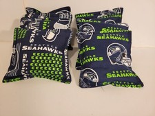 Seattle Seahawks Cornhole Bags. Set of 8 -- 4 of each print
