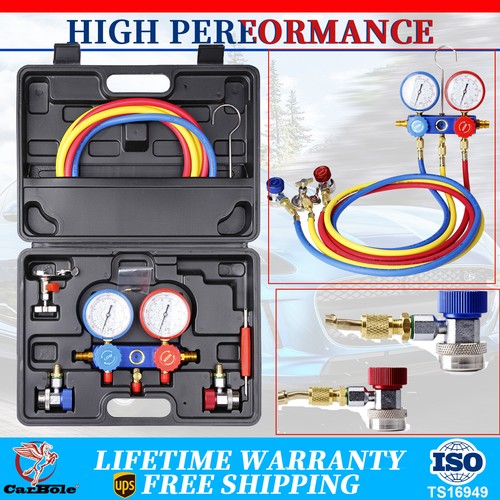 Air Conditioner Diagnostic HVAC Manifold Gauge Set Refrigerant A/C Car