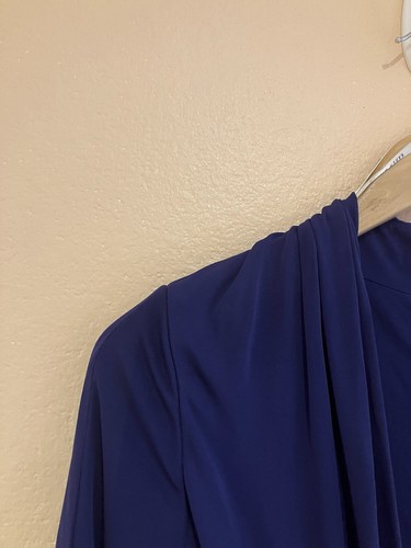 Karen Millen Womens Faux Wrap Crossover Draped Jersey Party Dress Size 10 - Picture 3 of 6