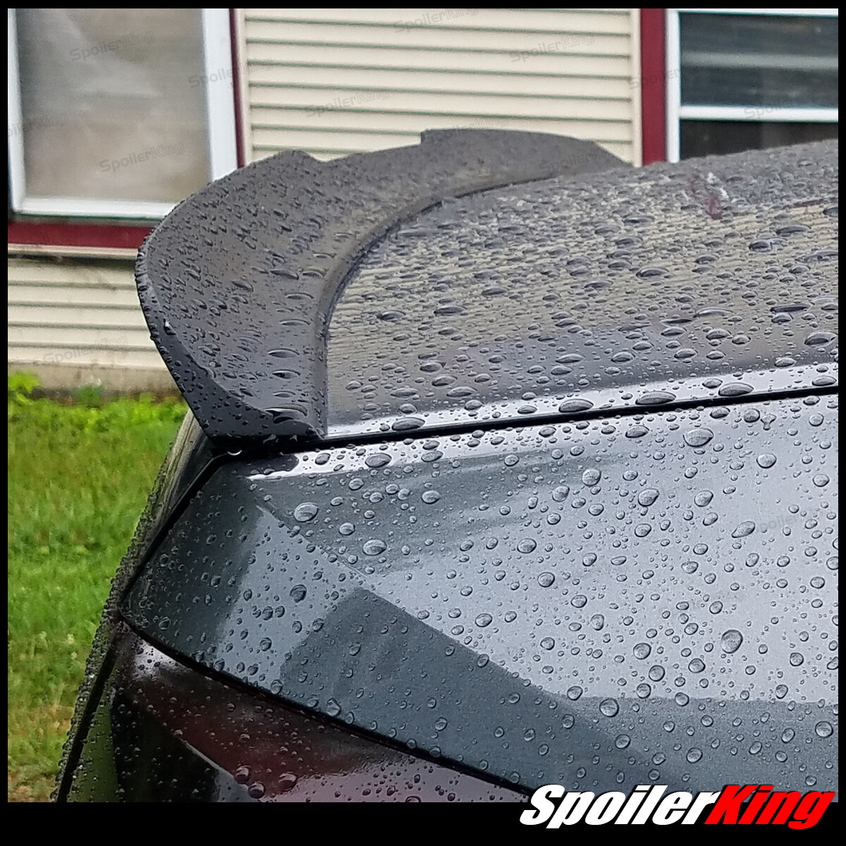SpoilerKing #284G Duckbill Trunk Spoiler For Toyota Corolla 1993-1997 | Unpainted Flat Black | Polyurethane | No Drilling Required