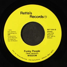 WISDOM: funky people / driftin' RETTA'S 7" Single 45 RPM