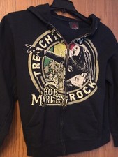 Bob Marley - 2011 Black Hoodie Missing Hood String . L. Has Front Pockets .