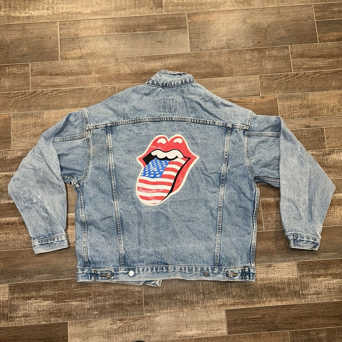 Vintage Rolling Stones Voodoo Lounge Denim Jacket Brockum Vintage Rolling Stones Voodoo Lounge Denim Jacket Brockum