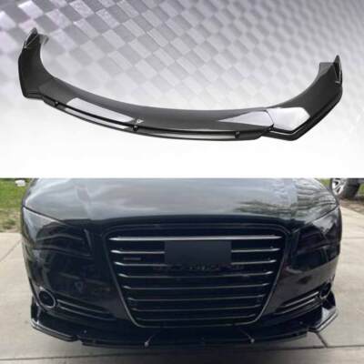 Carbon Fiber Style Front Bumper Lip Splitter Diffuser For AUDI A8 D4 S8 2010-21