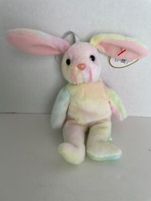 ty Basket Beanie -"HIPPITY" the pastel tie-dyed Easter BUNNY , MWMT 2002