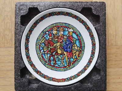 Weihnachtsteller 1981 - D´Arceau Limoges Noel Vitrail No.7 - Guides par l'Etoile