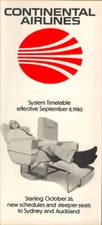 Continental Airlines system timetable 9/8/80 [3080] Buy 4+ save 25%