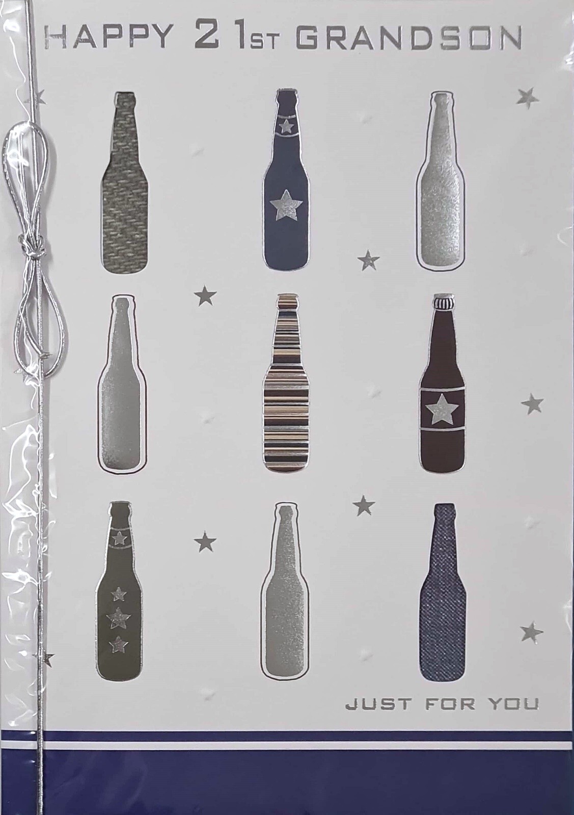 Happy 21st Birthday Card Special Grandson You're 21 Today Beer Bottles