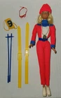 Vintage 1974 Gold Medal Barbier Skier No. 7264 OOB With Accessories