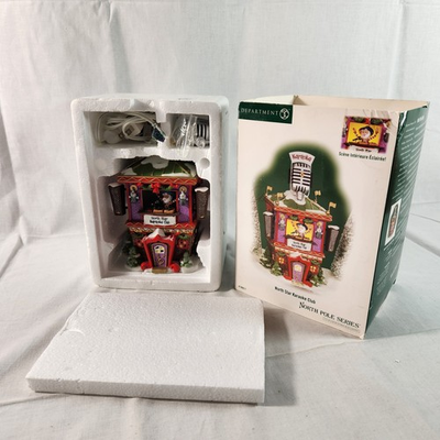 #ad #ad Dept 56 North Star Karaoke Club North Pole Series 799917 Christmas EUC See Video $69.00